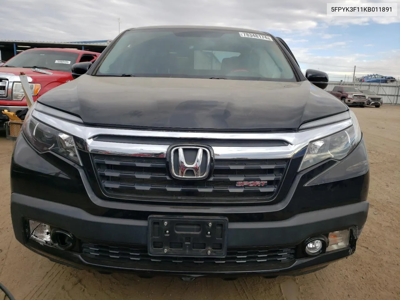 2019 Honda Ridgeline Sport VIN: 5FPYK3F11KB011891 Lot: 78348174