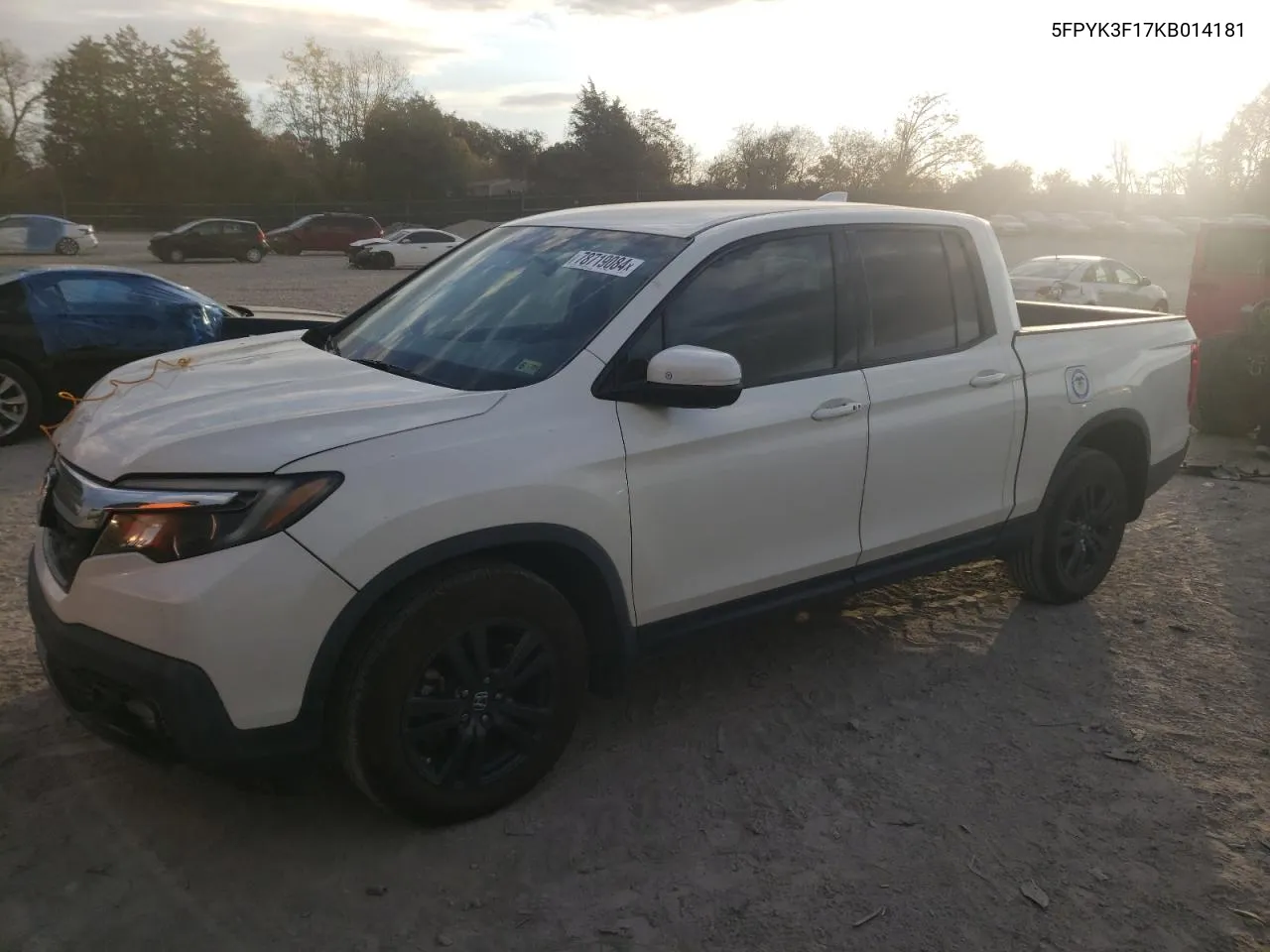 2019 Honda Ridgeline Sport VIN: 5FPYK3F17KB014181 Lot: 78719084