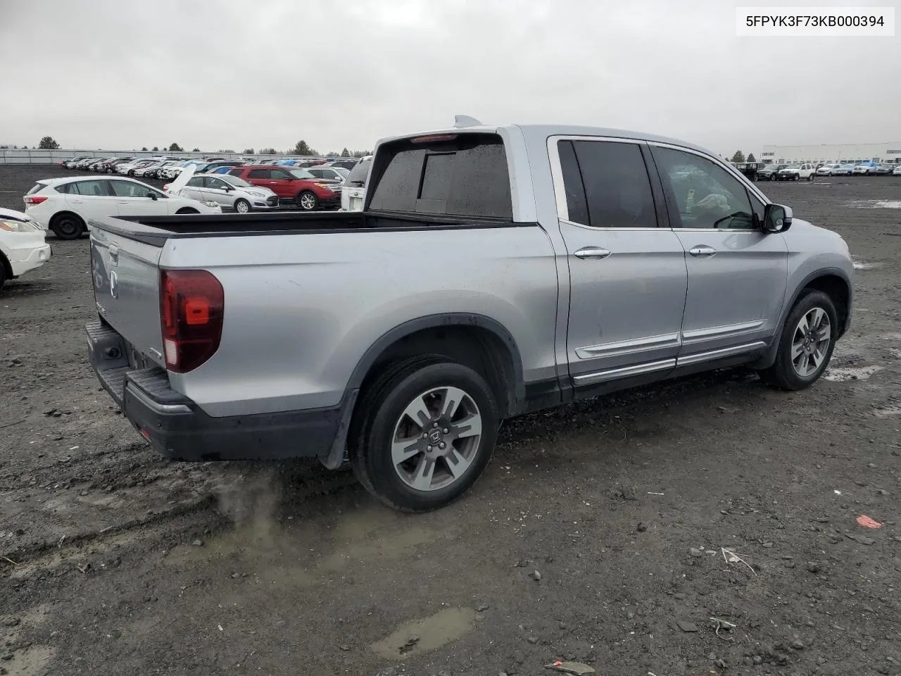 2019 Honda Ridgeline Rtl VIN: 5FPYK3F73KB000394 Lot: 78801084