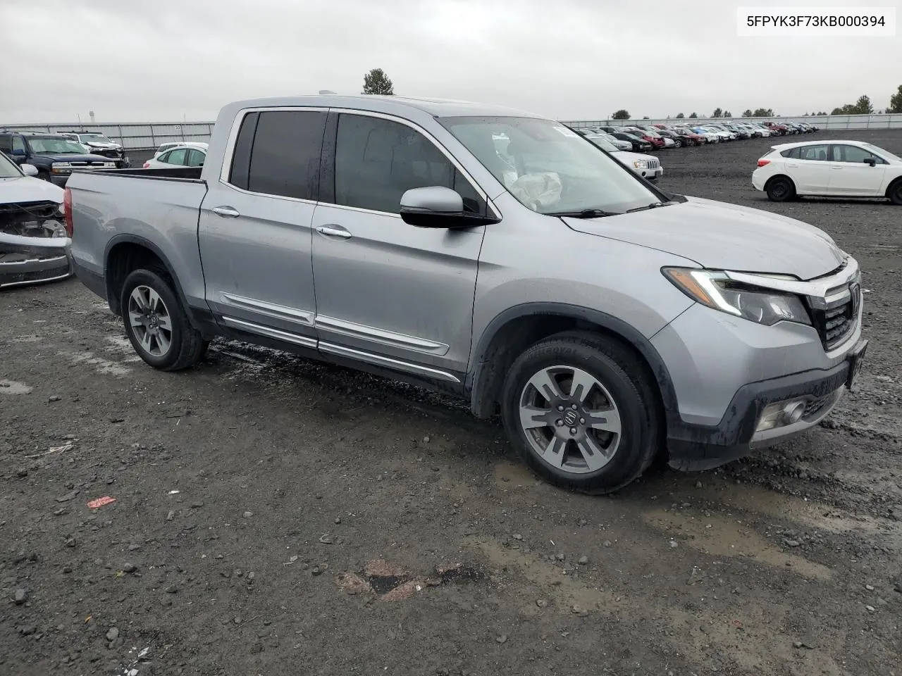 2019 Honda Ridgeline Rtl VIN: 5FPYK3F73KB000394 Lot: 78801084