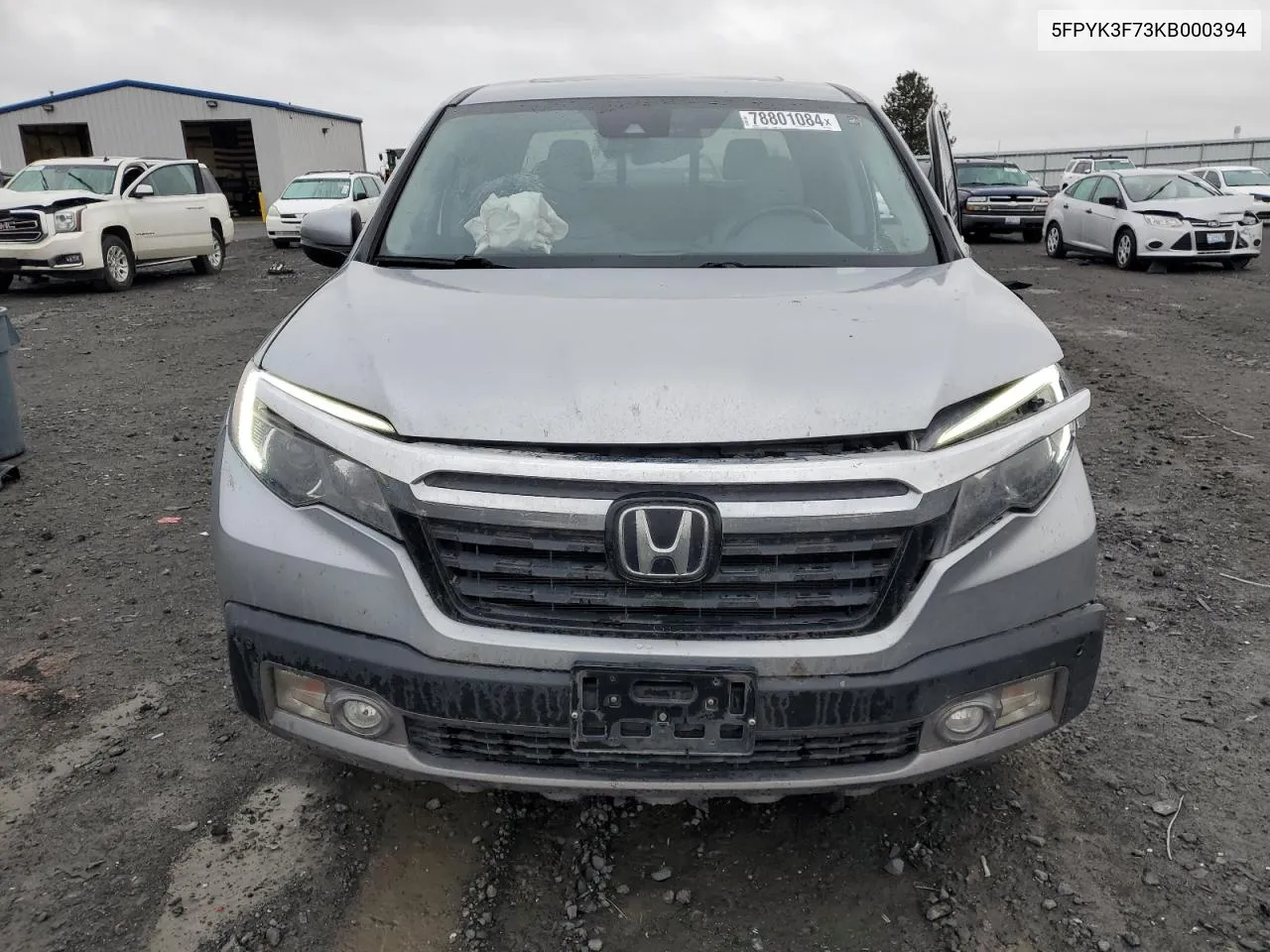 2019 Honda Ridgeline Rtl VIN: 5FPYK3F73KB000394 Lot: 78801084