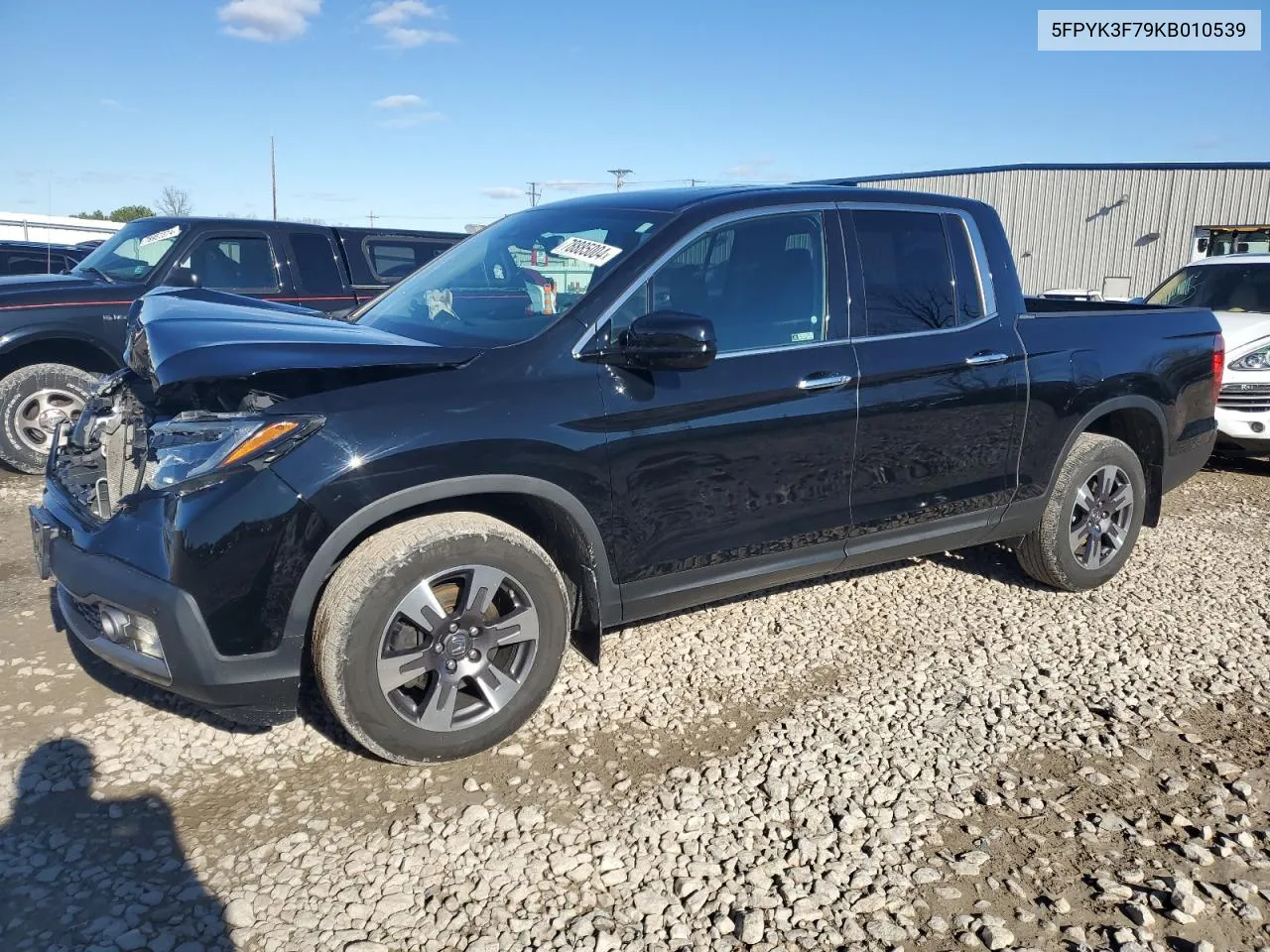 2019 Honda Ridgeline Rtl VIN: 5FPYK3F79KB010539 Lot: 78885004