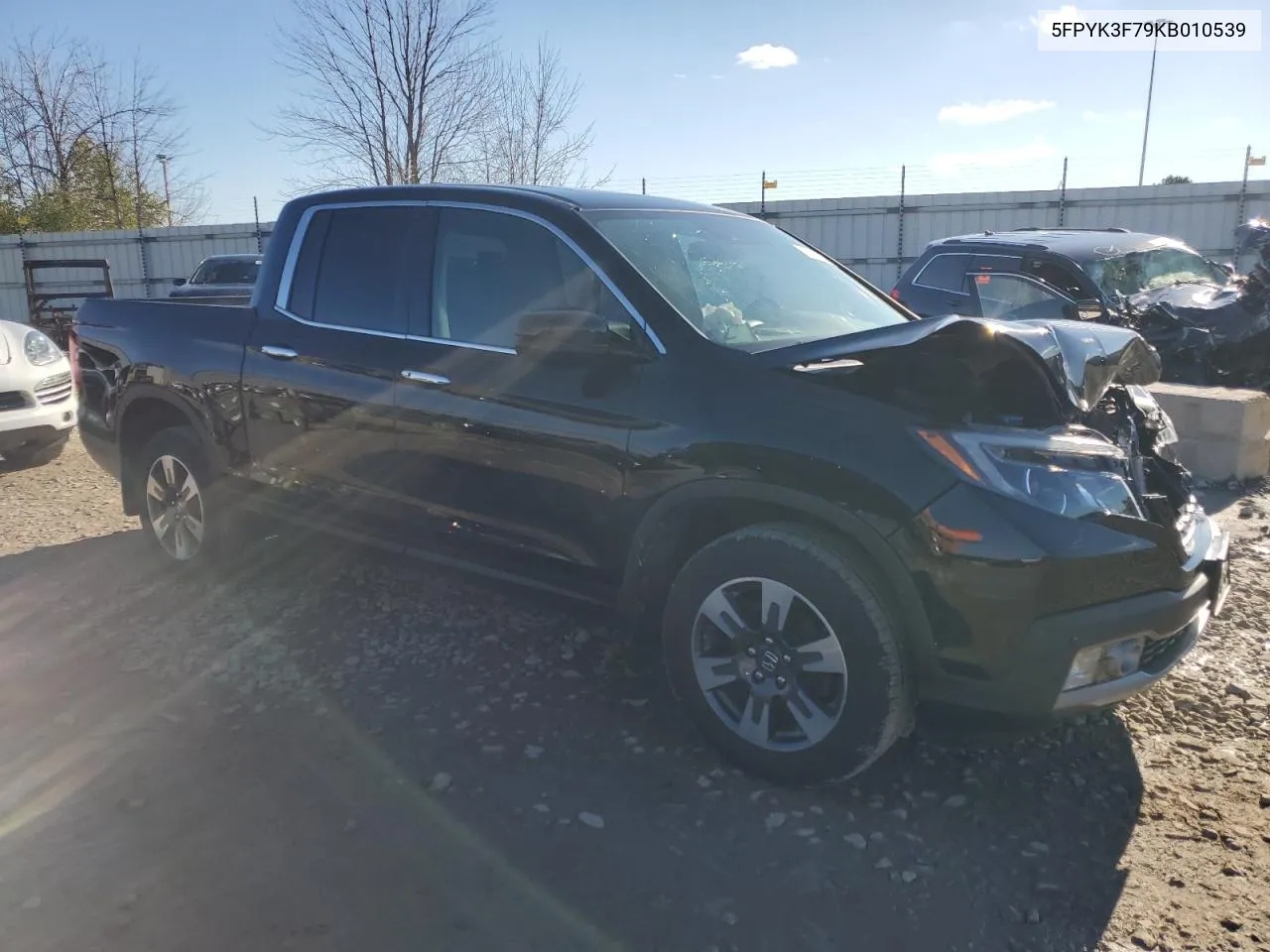 2019 Honda Ridgeline Rtl VIN: 5FPYK3F79KB010539 Lot: 78885004