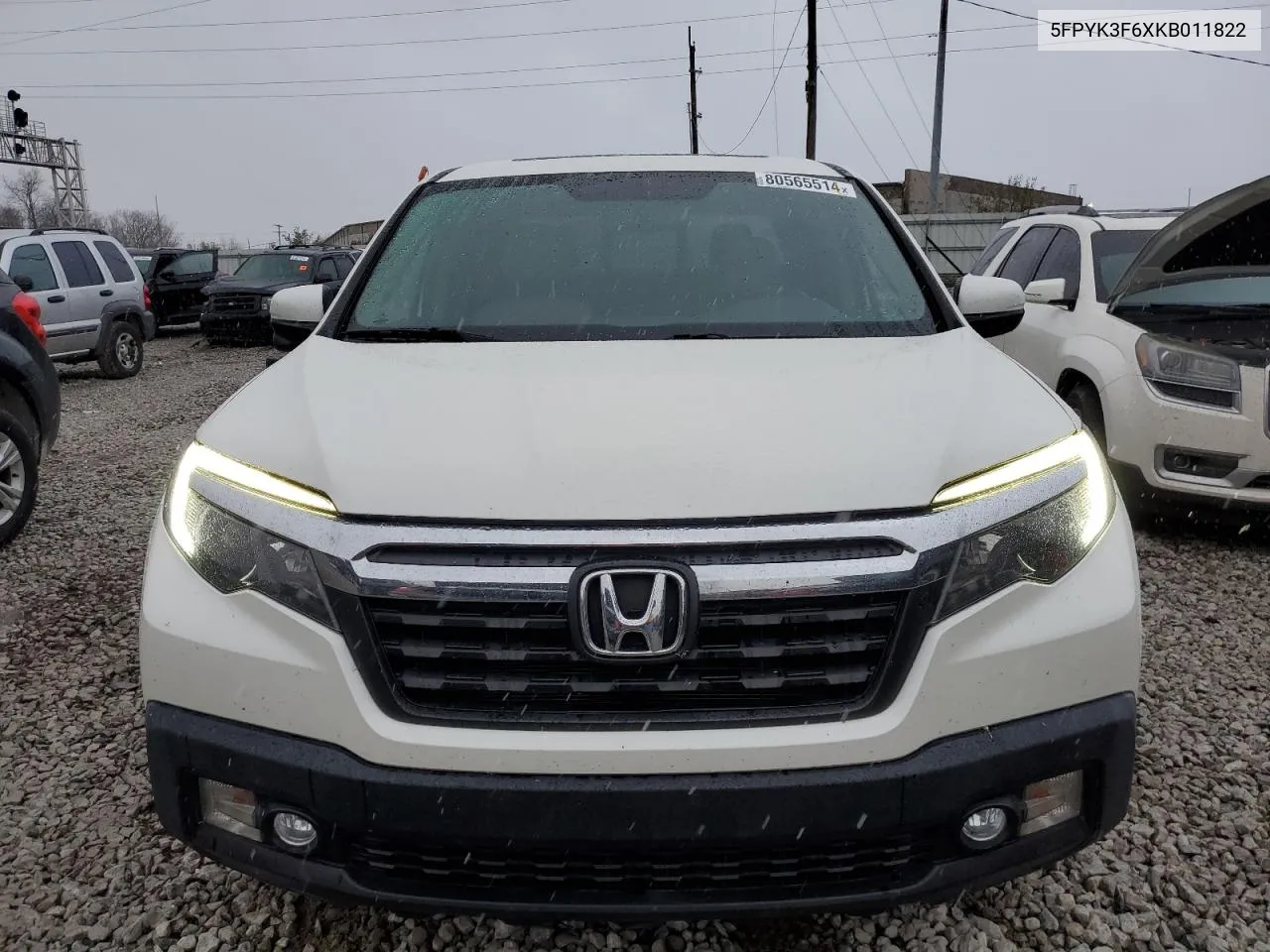 2019 Honda Ridgeline Rtl VIN: 5FPYK3F6XKB011822 Lot: 80565514