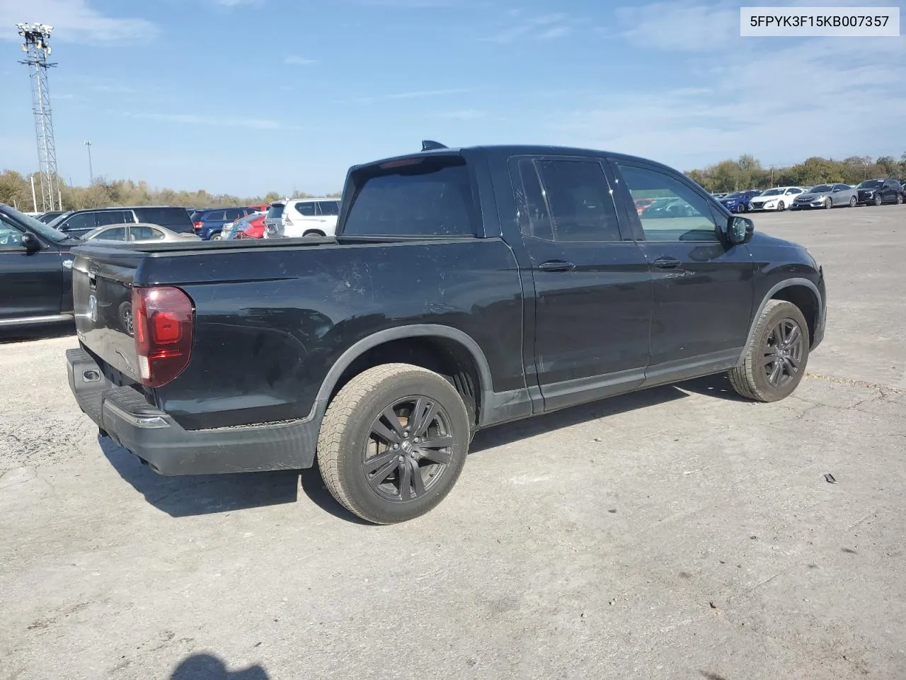 2019 Honda Ridgeline Sport VIN: 5FPYK3F15KB007357 Lot: 81091454