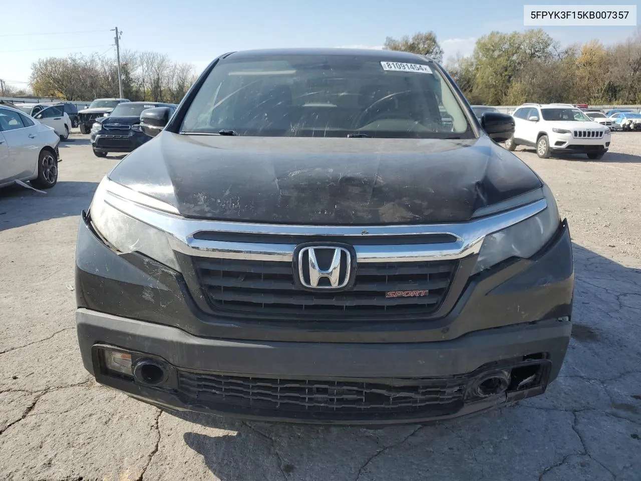 2019 Honda Ridgeline Sport VIN: 5FPYK3F15KB007357 Lot: 81091454