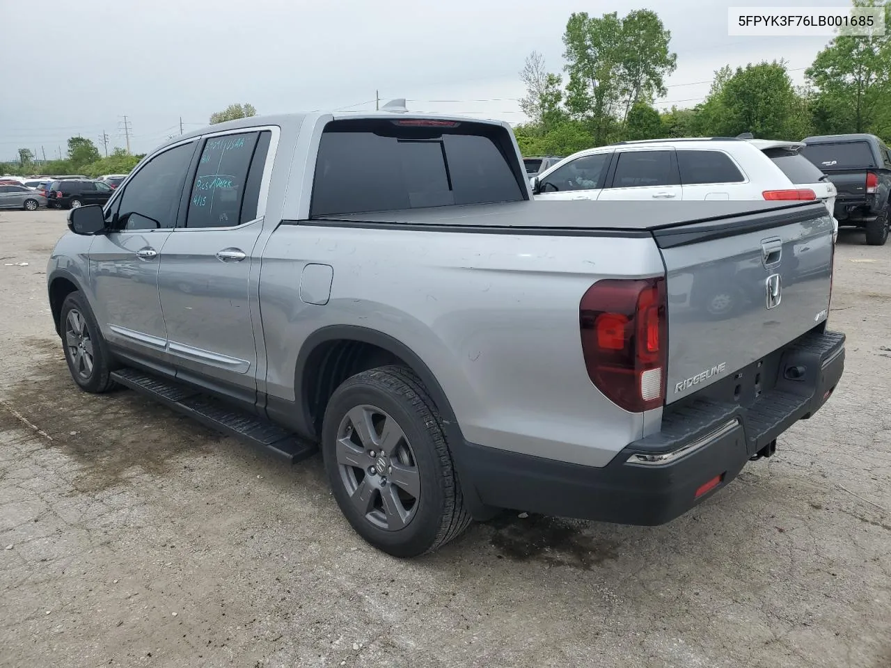 2020 Honda Ridgeline Rtl VIN: 5FPYK3F76LB001685 Lot: 52228654