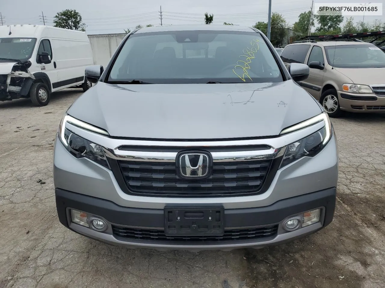 2020 Honda Ridgeline Rtl VIN: 5FPYK3F76LB001685 Lot: 52228654