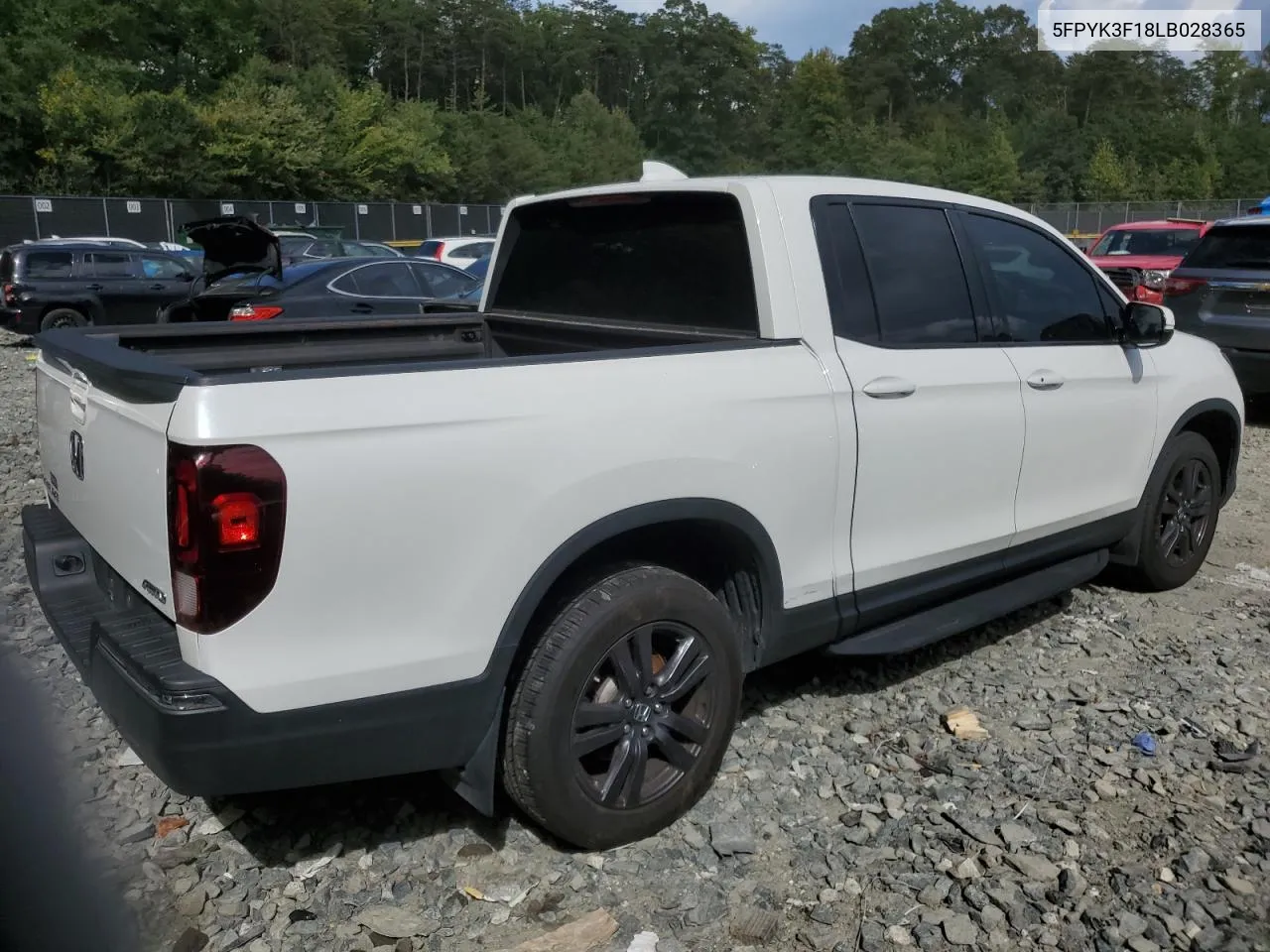 2020 Honda Ridgeline Sport VIN: 5FPYK3F18LB028365 Lot: 67950694