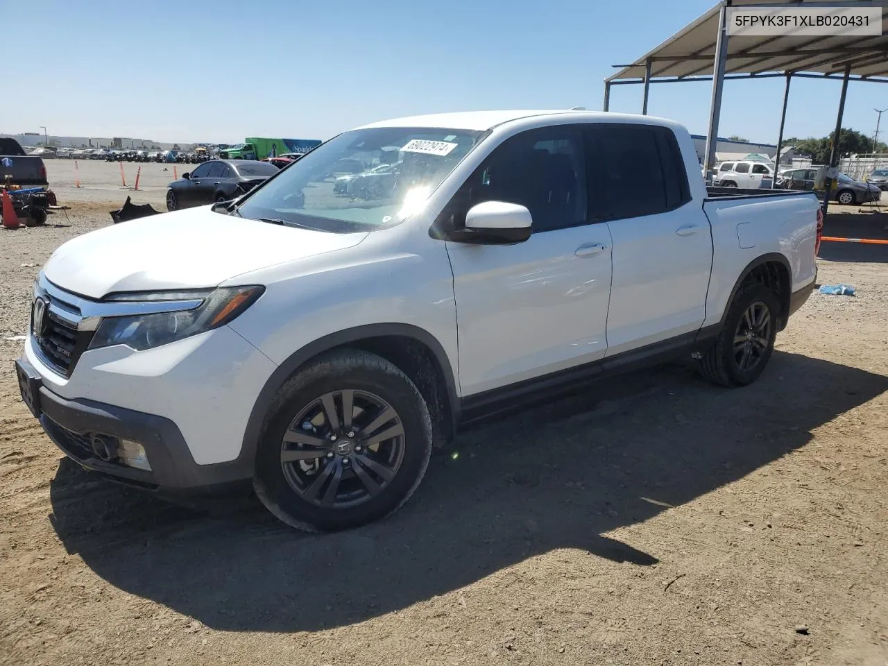 2020 Honda Ridgeline Sport VIN: 5FPYK3F1XLB020431 Lot: 69022974