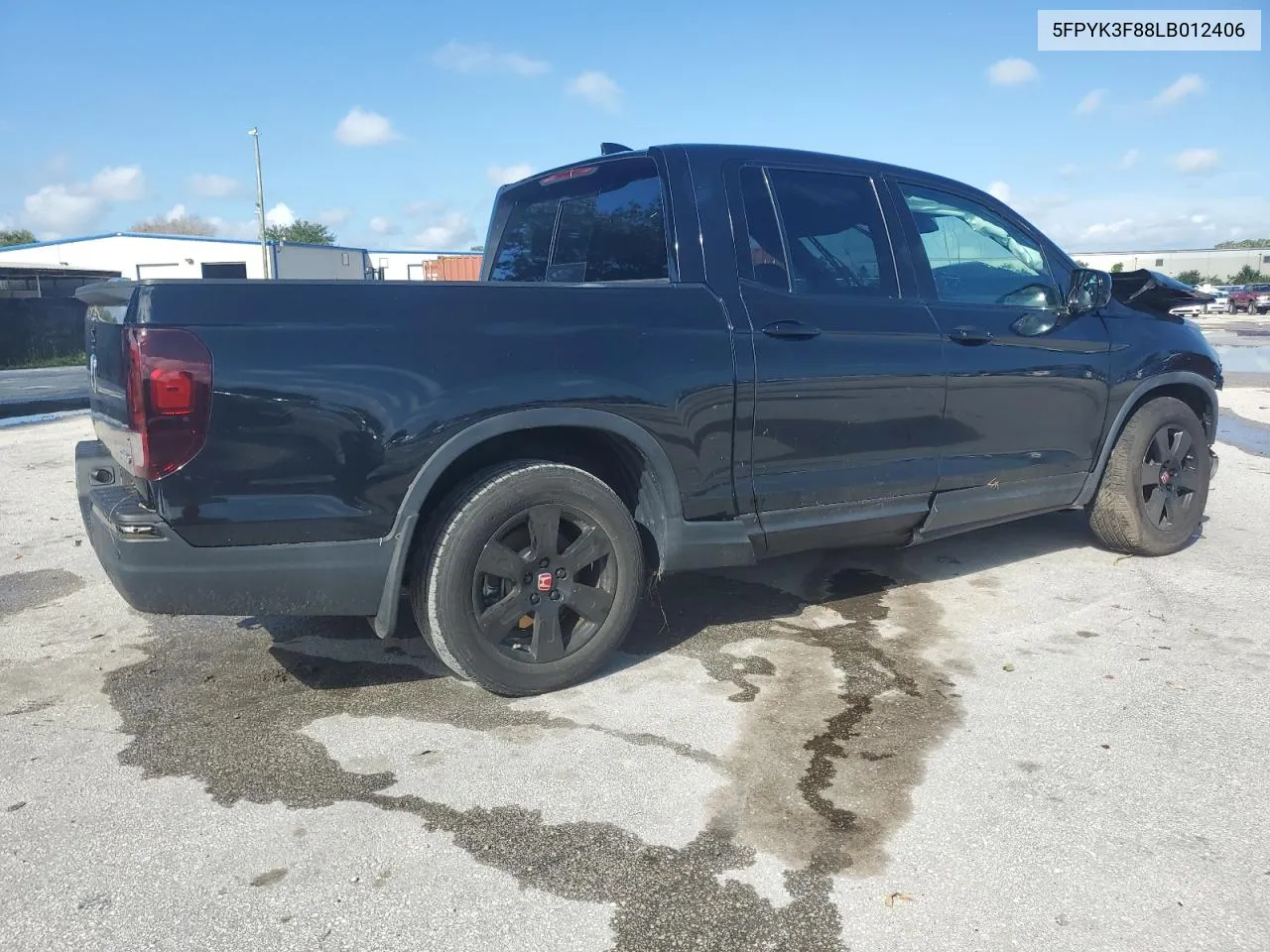 2020 Honda Ridgeline Black Edition VIN: 5FPYK3F88LB012406 Lot: 69424174