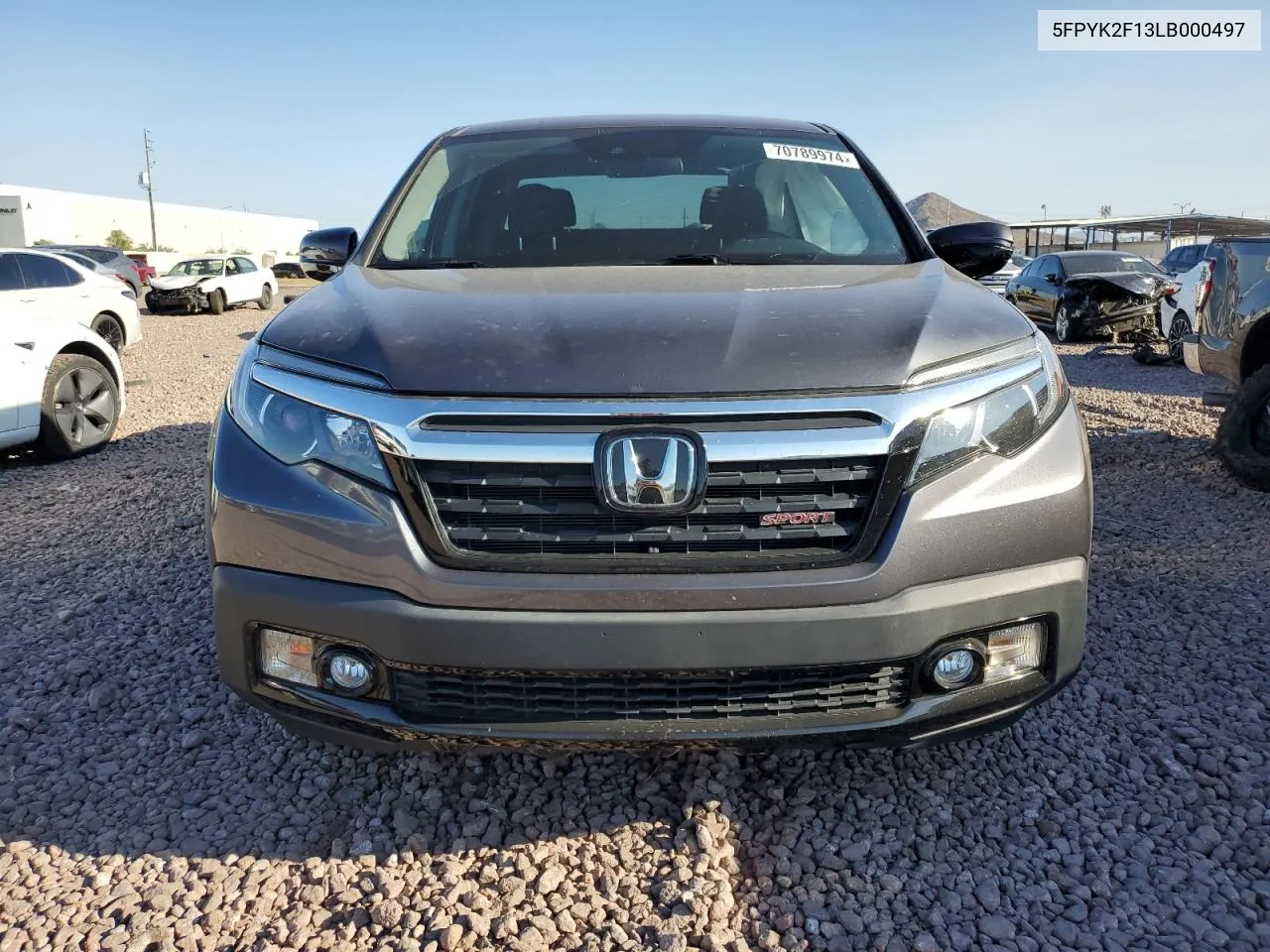 2020 Honda Ridgeline Sport VIN: 5FPYK2F13LB000497 Lot: 70789974