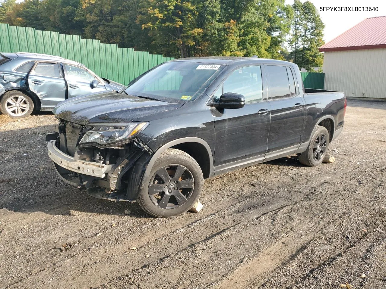 2020 Honda Ridgeline Black Edition VIN: 5FPYK3F8XLB013640 Lot: 71377034