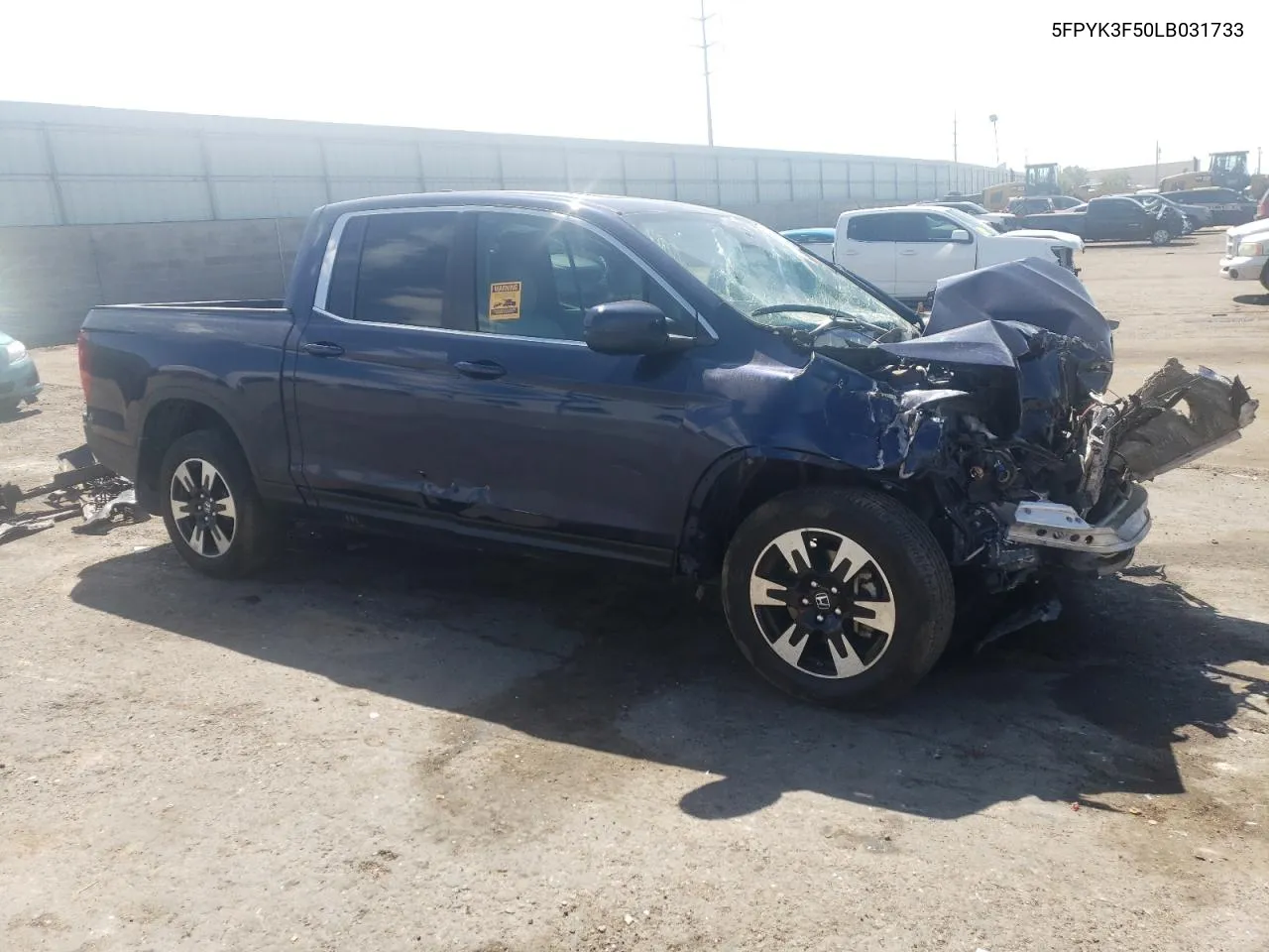 2020 Honda Ridgeline Rtl VIN: 5FPYK3F50LB031733 Lot: 71488434