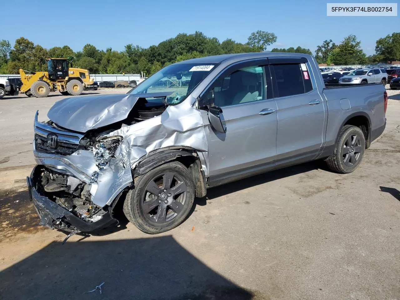 2020 Honda Ridgeline Rtl VIN: 5FPYK3F74LB002754 Lot: 71914084