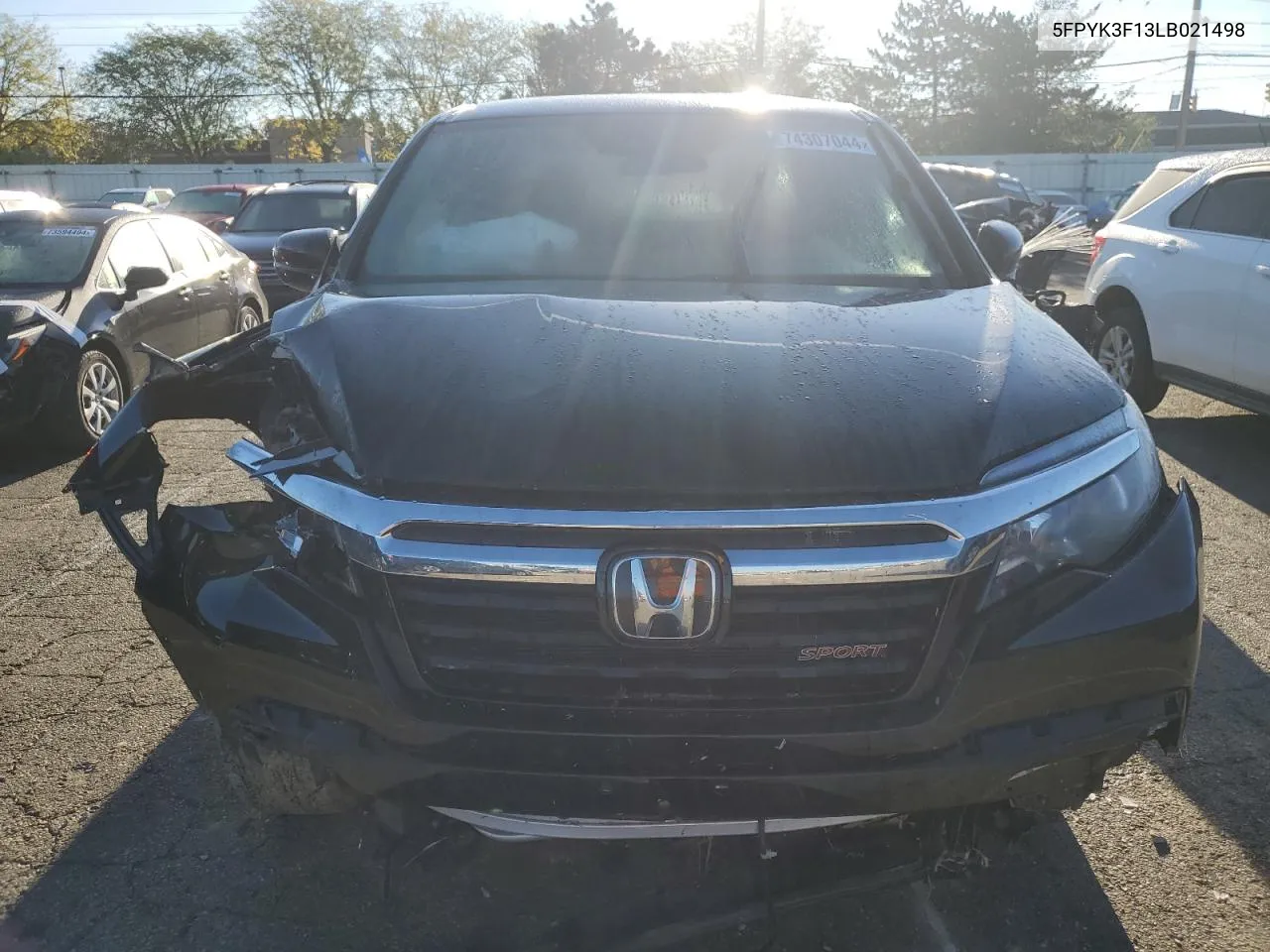 2020 Honda Ridgeline Sport VIN: 5FPYK3F13LB021498 Lot: 74307044