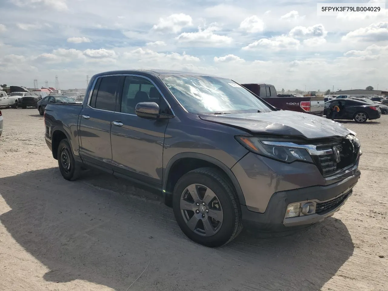 2020 Honda Ridgeline Rtl VIN: 5FPYK3F79LB004029 Lot: 75478534