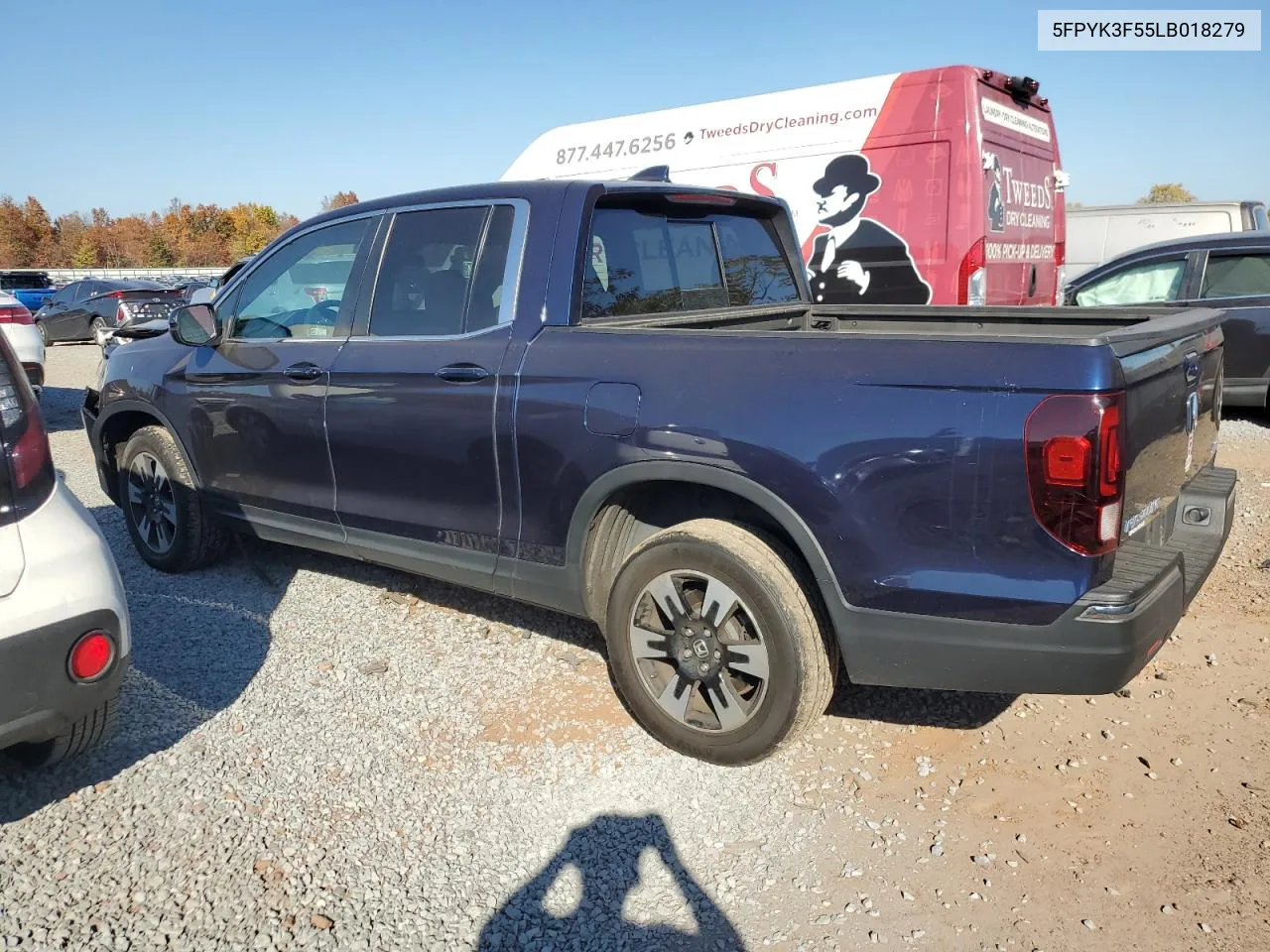 2020 Honda Ridgeline Rtl VIN: 5FPYK3F55LB018279 Lot: 76292214