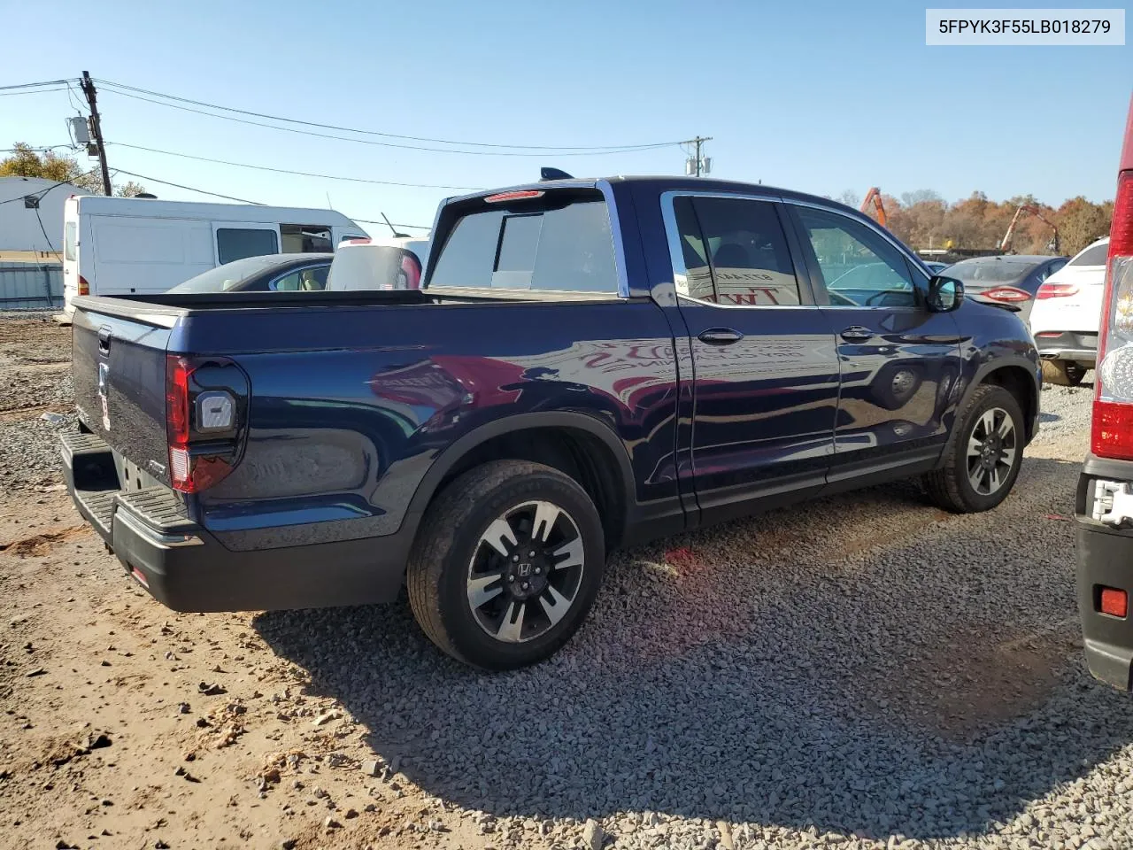 2020 Honda Ridgeline Rtl VIN: 5FPYK3F55LB018279 Lot: 76292214