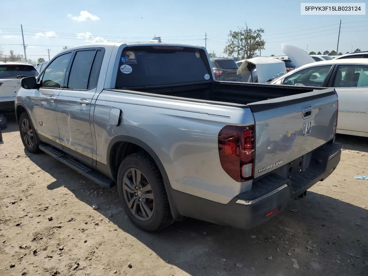 2020 Honda Ridgeline Sport VIN: 5FPYK3F15LB023124 Lot: 76369254