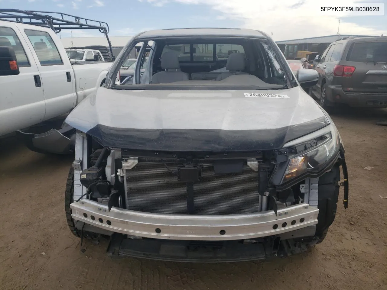 2020 Honda Ridgeline Rtl VIN: 5FPYK3F59LB030628 Lot: 76400324