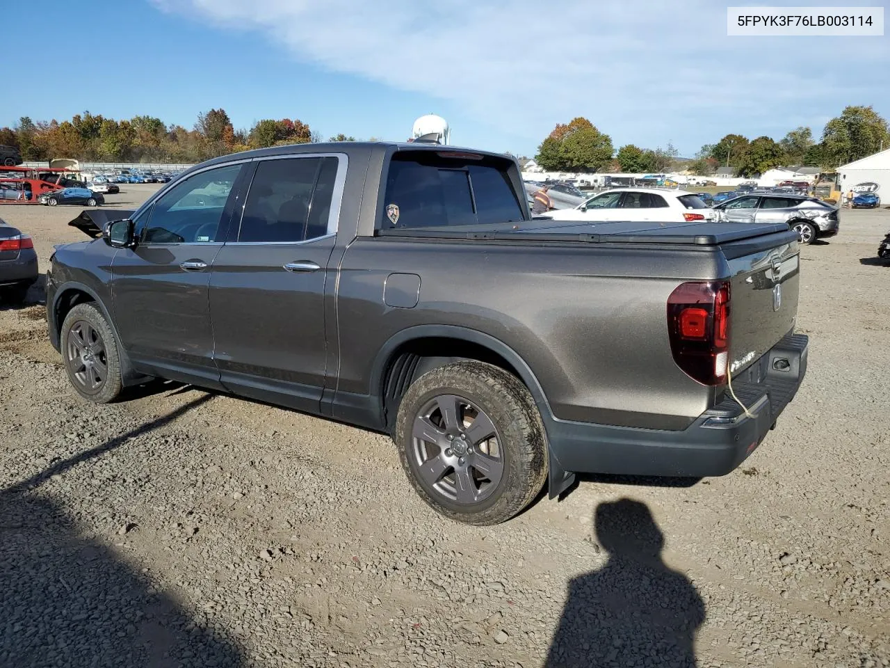 2020 Honda Ridgeline Rtl VIN: 5FPYK3F76LB003114 Lot: 76657774