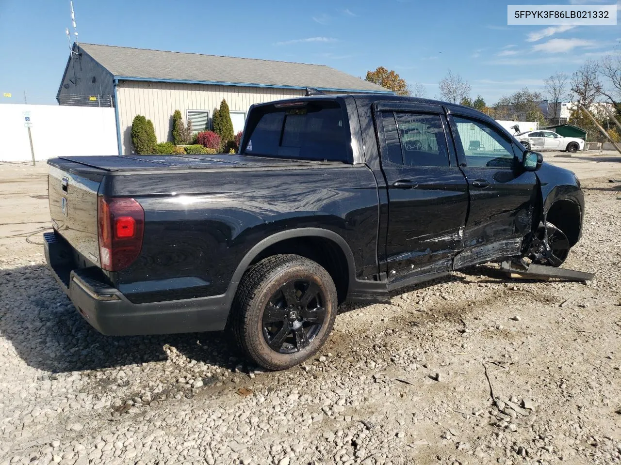 2020 Honda Ridgeline Black Edition VIN: 5FPYK3F86LB021332 Lot: 76822804