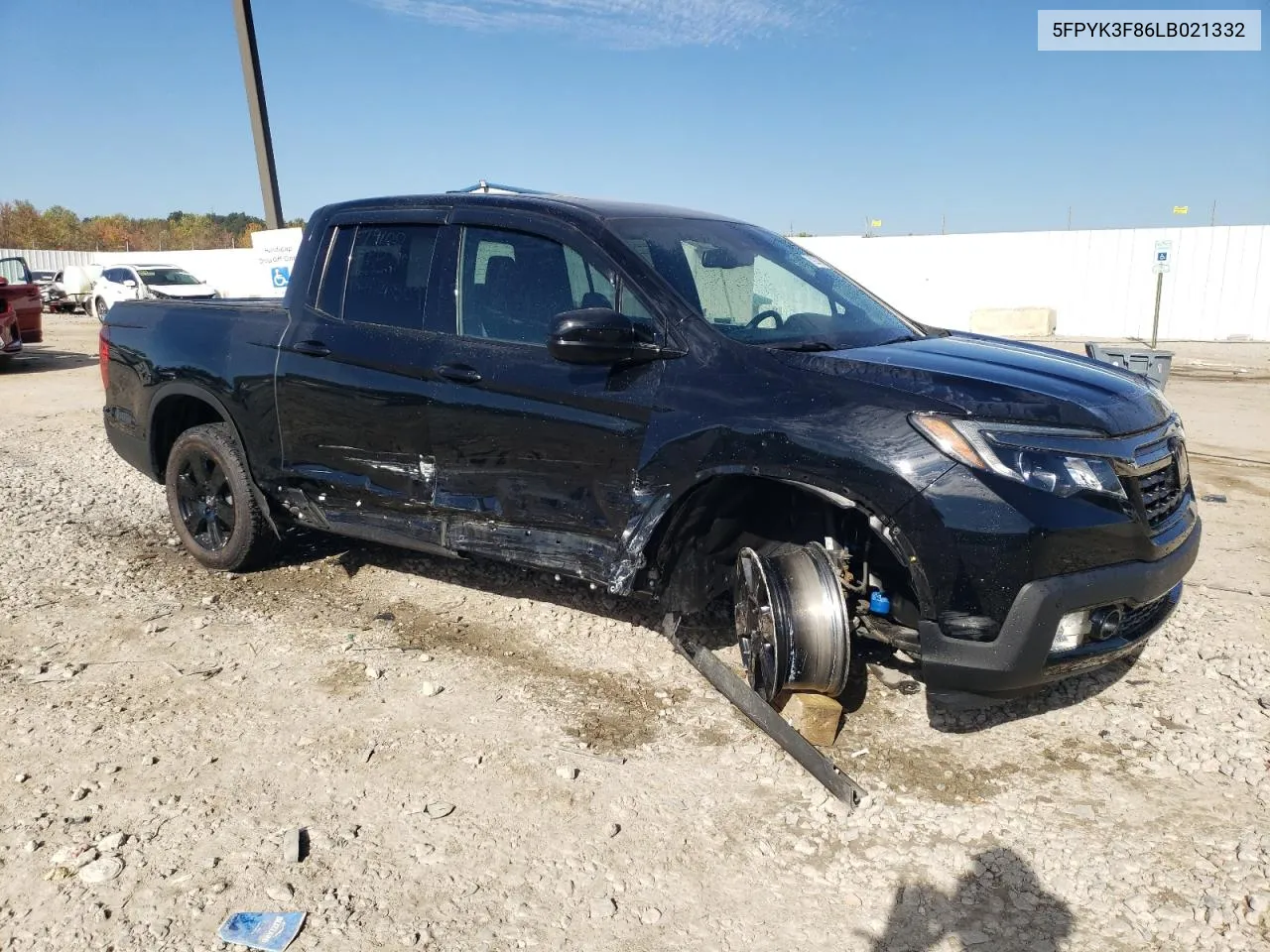 2020 Honda Ridgeline Black Edition VIN: 5FPYK3F86LB021332 Lot: 76822804