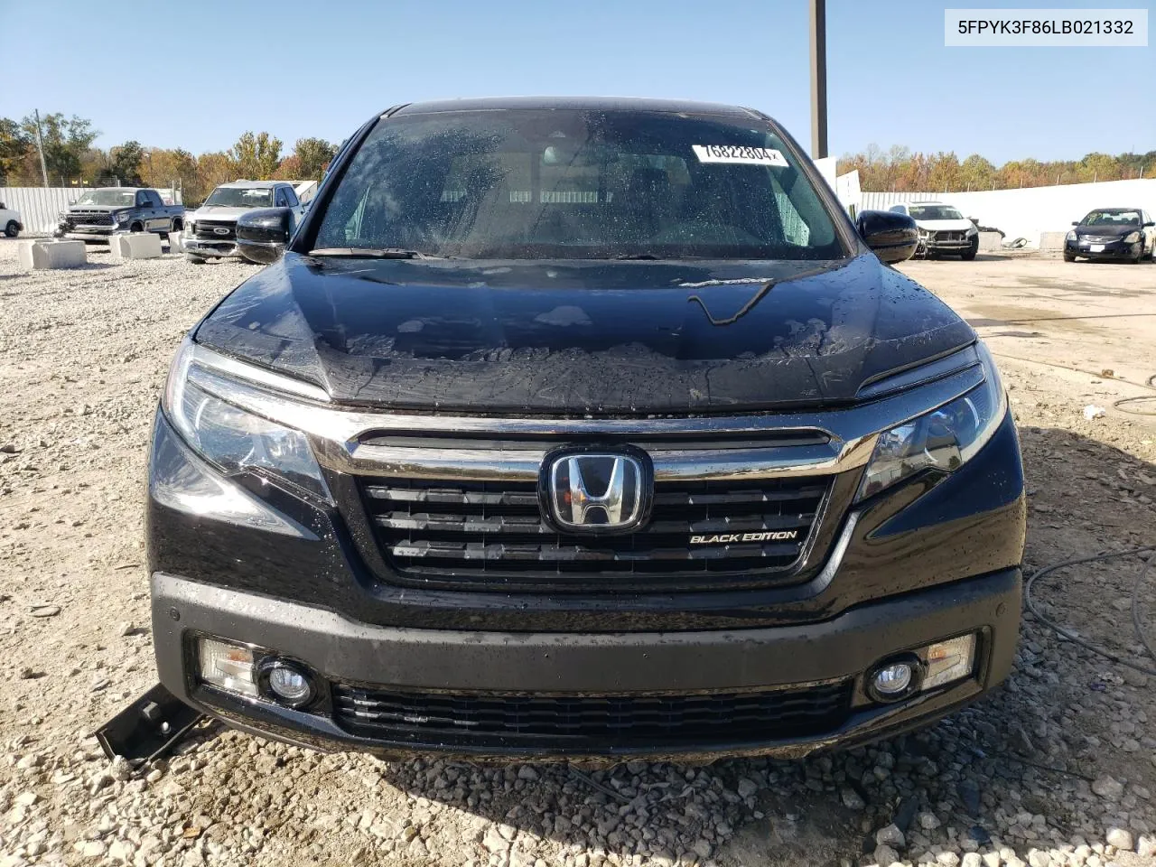 2020 Honda Ridgeline Black Edition VIN: 5FPYK3F86LB021332 Lot: 76822804