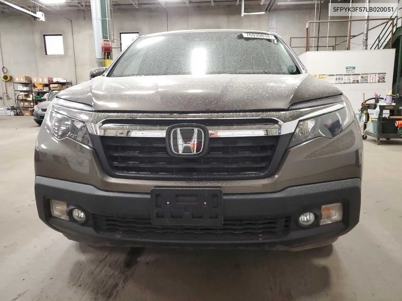 2020 Honda Ridgeline Rtl VIN: 5FPYK3F57LB020051 Lot: 76939834