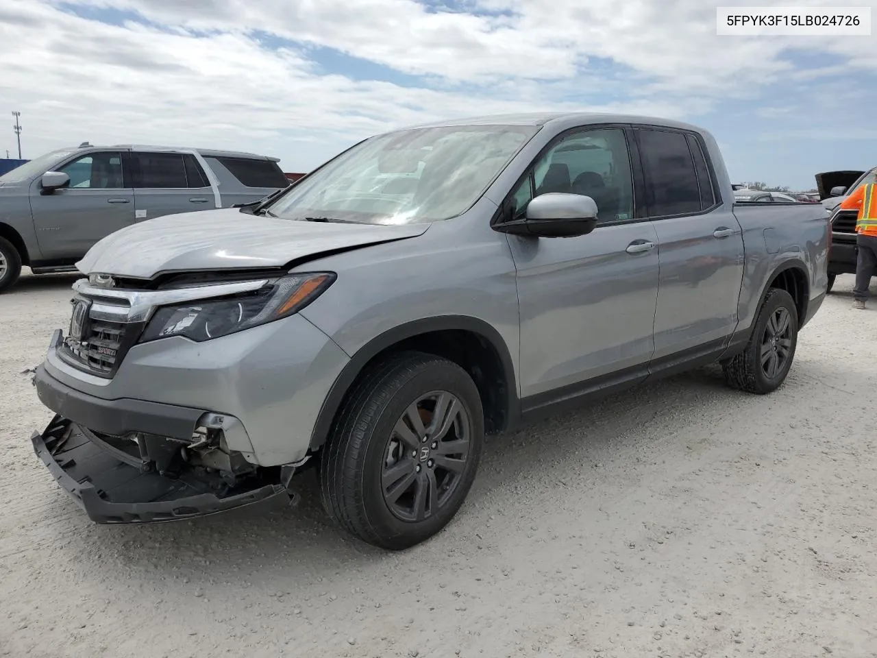 2020 Honda Ridgeline Sport VIN: 5FPYK3F15LB024726 Lot: 76988674