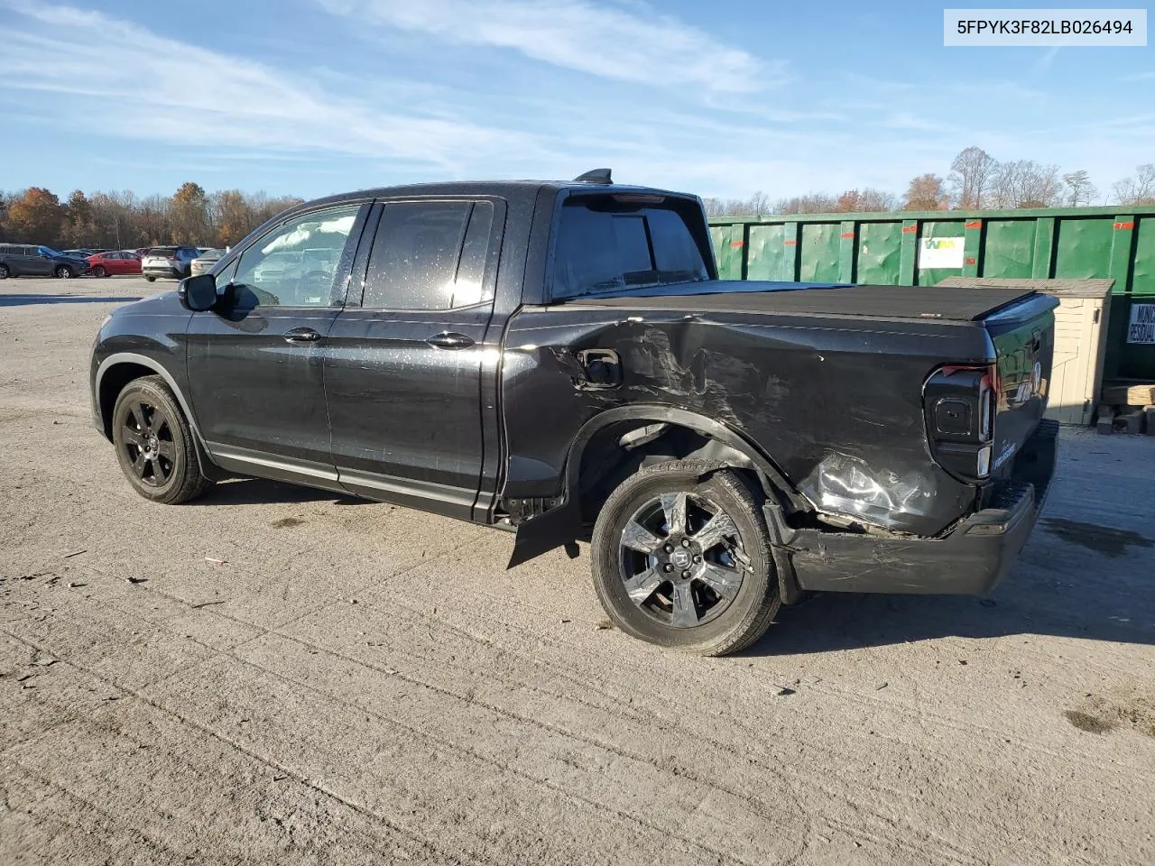 2020 Honda Ridgeline Black Edition VIN: 5FPYK3F82LB026494 Lot: 77958754