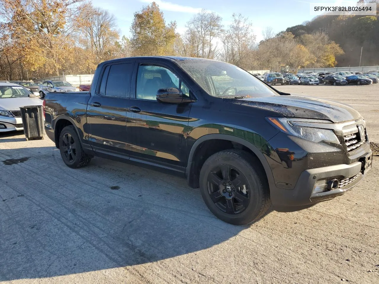 2020 Honda Ridgeline Black Edition VIN: 5FPYK3F82LB026494 Lot: 77958754