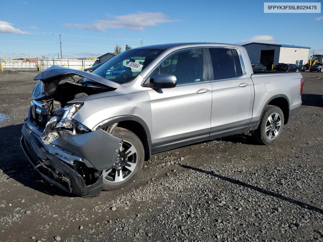 2020 Honda Ridgeline Rtl VIN: 5FPYK3F55LB029475 Lot: 79359984