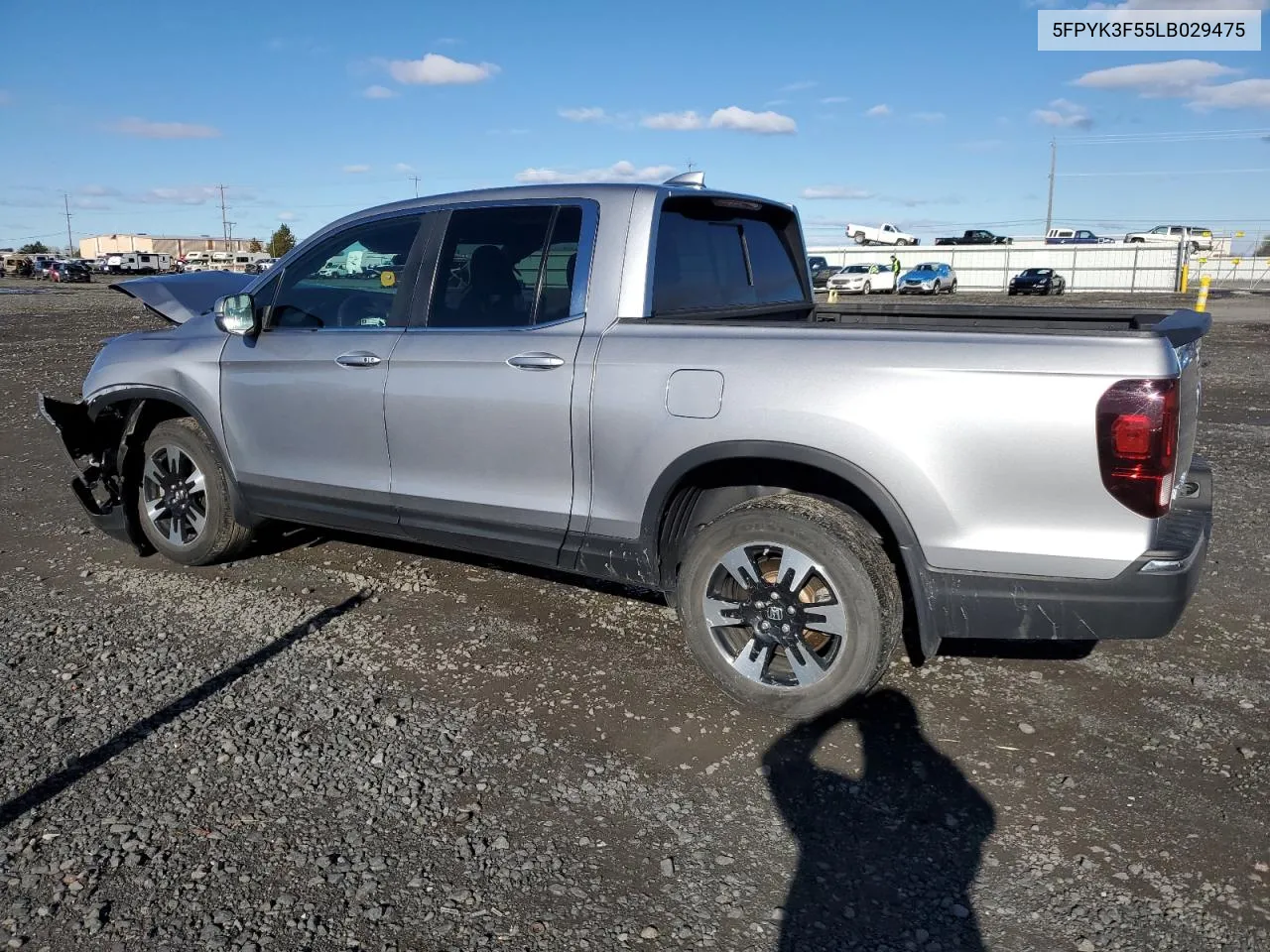 2020 Honda Ridgeline Rtl VIN: 5FPYK3F55LB029475 Lot: 79359984