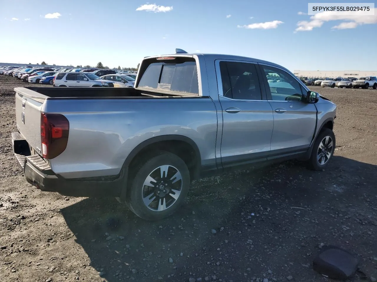 2020 Honda Ridgeline Rtl VIN: 5FPYK3F55LB029475 Lot: 79359984