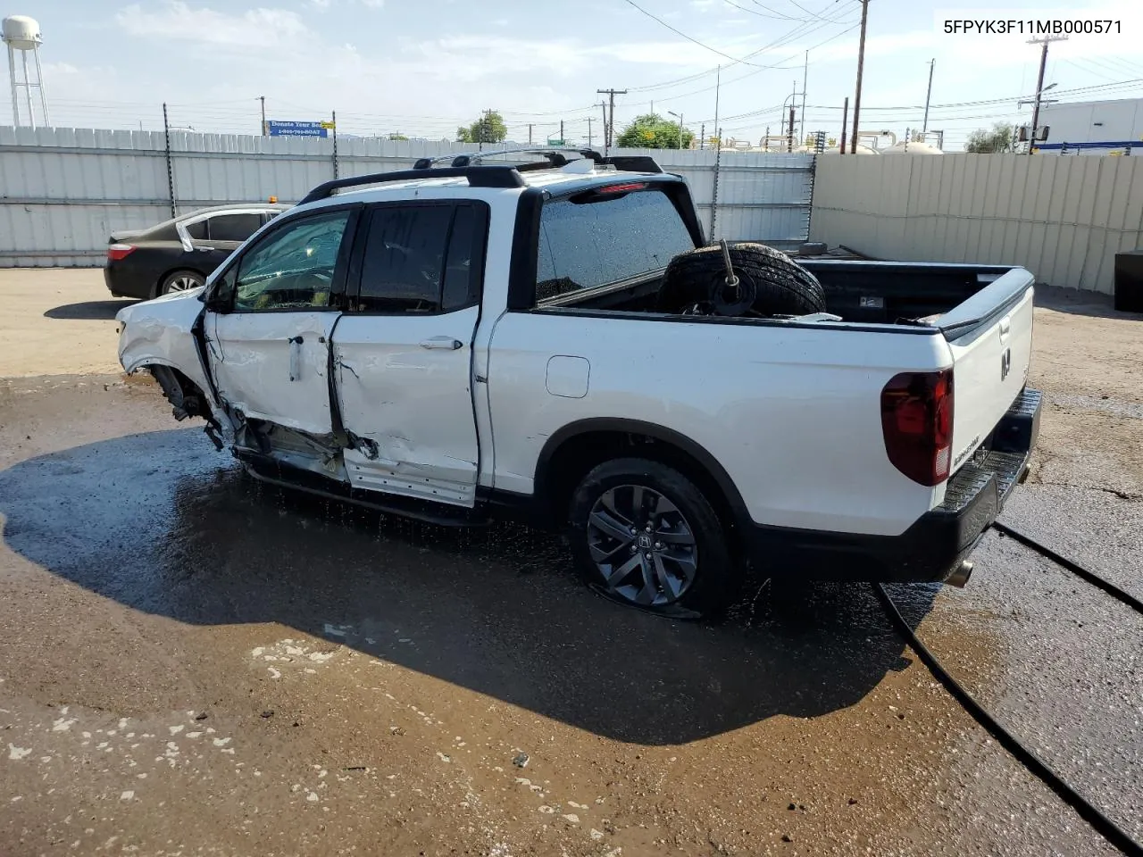 2021 Honda Ridgeline Sport VIN: 5FPYK3F11MB000571 Lot: 56270463