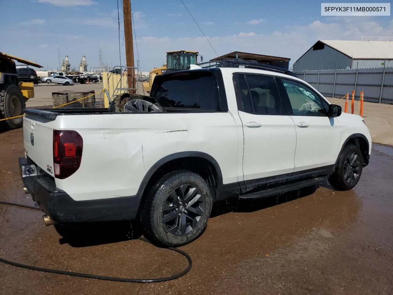 2021 Honda Ridgeline Sport VIN: 5FPYK3F11MB000571 Lot: 56270463