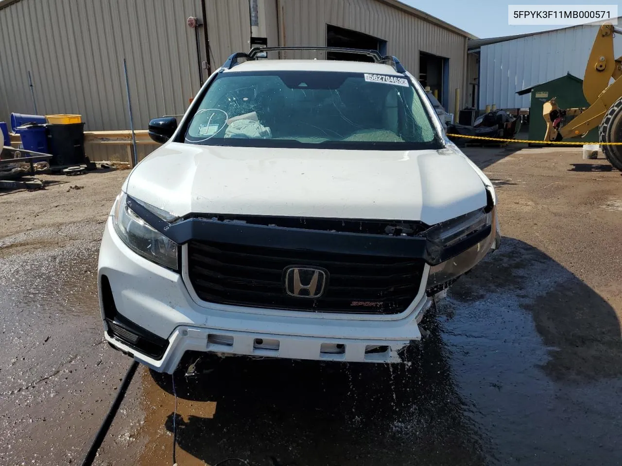 2021 Honda Ridgeline Sport VIN: 5FPYK3F11MB000571 Lot: 56270463