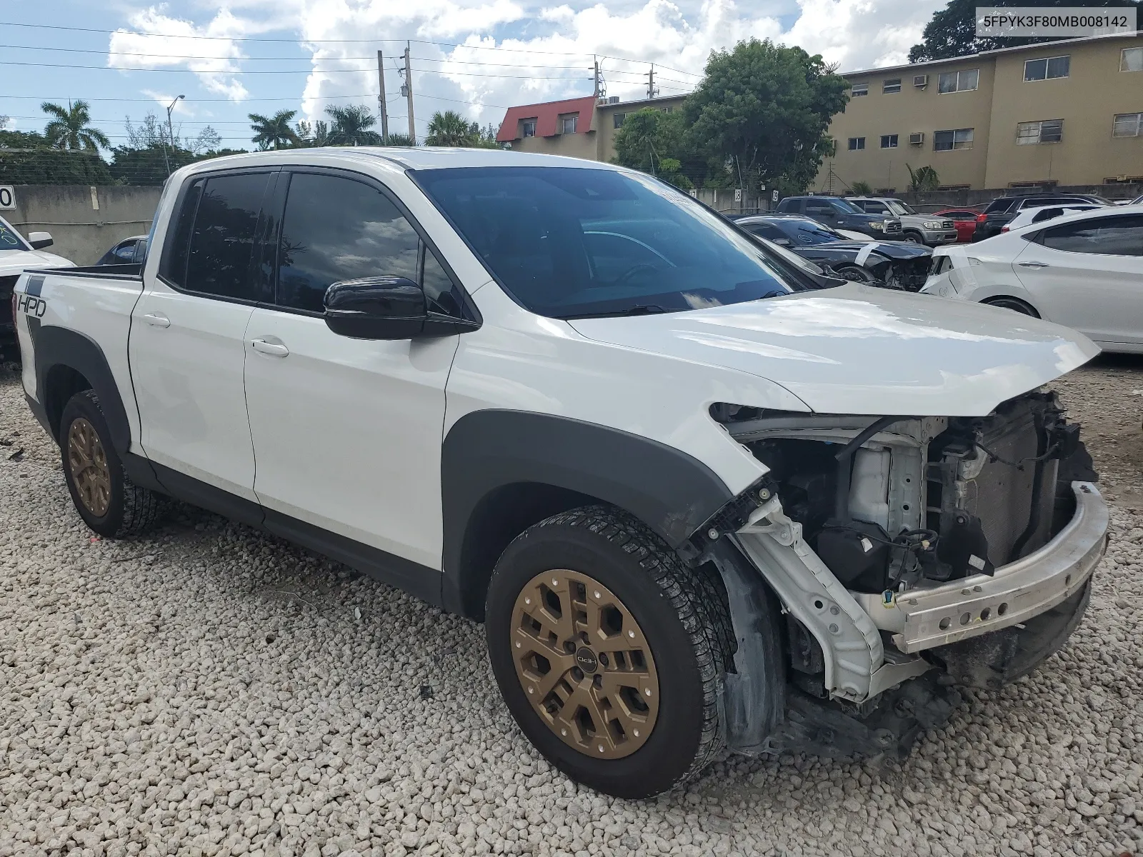 2021 Honda Ridgeline Black Edition VIN: 5FPYK3F80MB008142 Lot: 67265964