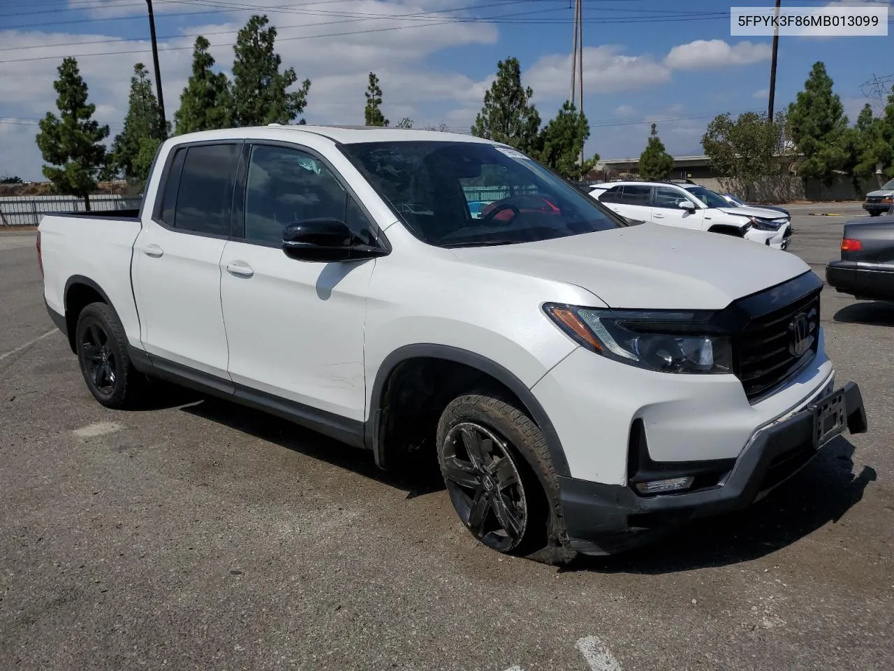 2021 Honda Ridgeline Black Edition VIN: 5FPYK3F86MB013099 Lot: 71964184