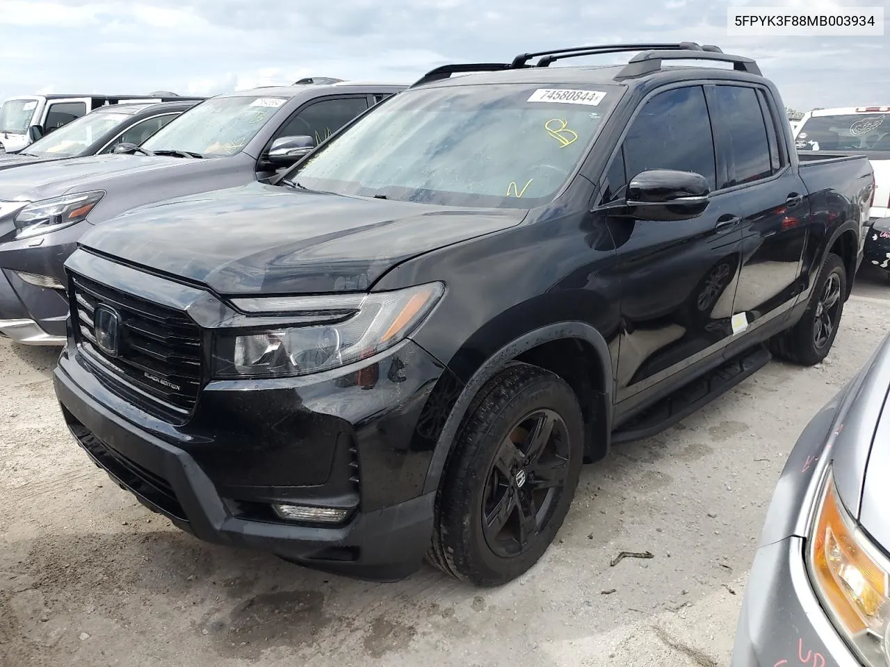 2021 Honda Ridgeline Black Edition VIN: 5FPYK3F88MB003934 Lot: 74580844