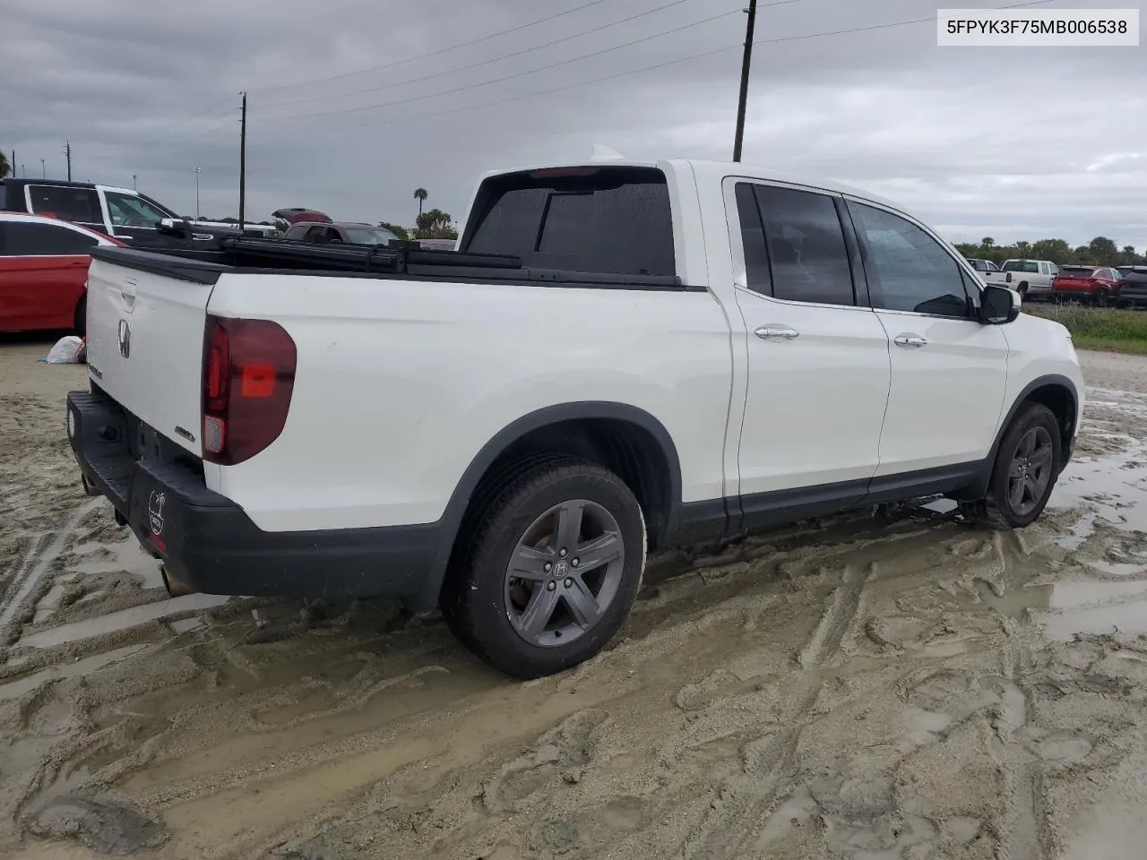 2021 Honda Ridgeline Rtl VIN: 5FPYK3F75MB006538 Lot: 74886324