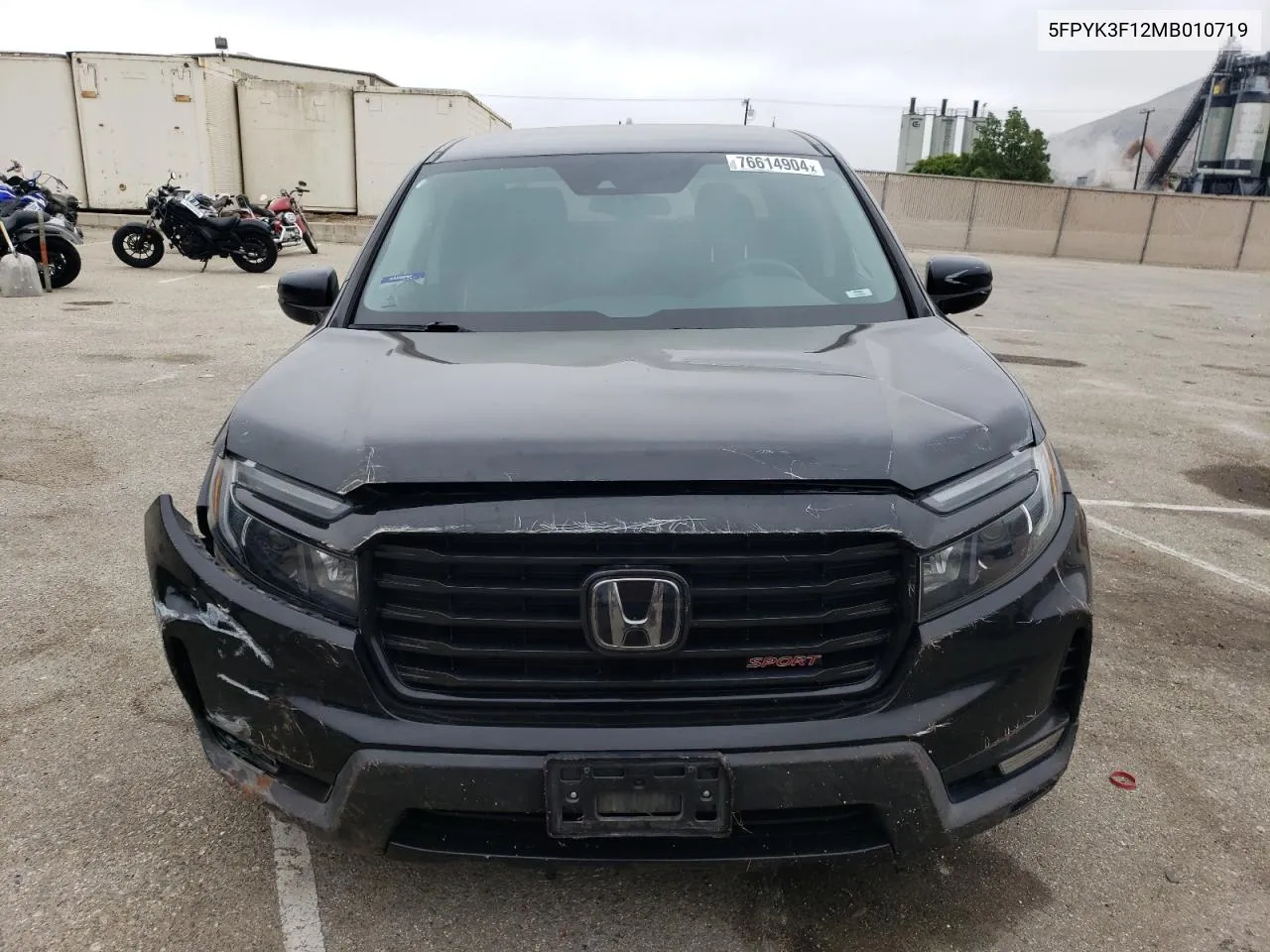 2021 Honda Ridgeline Sport VIN: 5FPYK3F12MB010719 Lot: 76614904