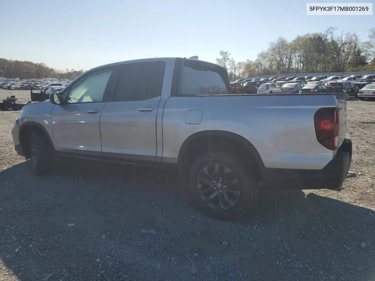 2021 Honda Ridgeline Sport VIN: 5FPYK3F17MB001269 Lot: 76980584