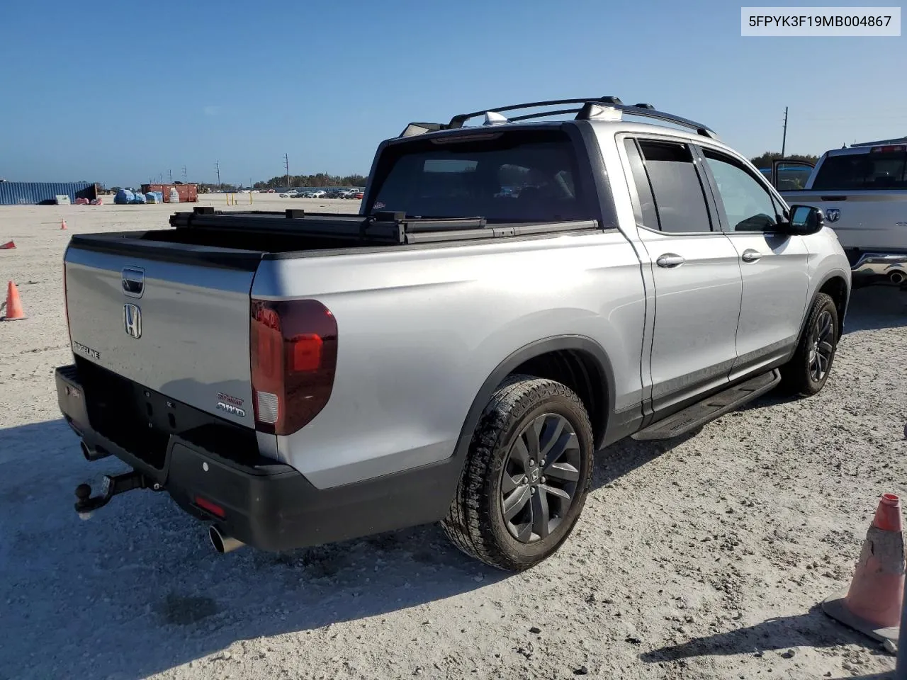 2021 Honda Ridgeline Sport VIN: 5FPYK3F19MB004867 Lot: 77344964