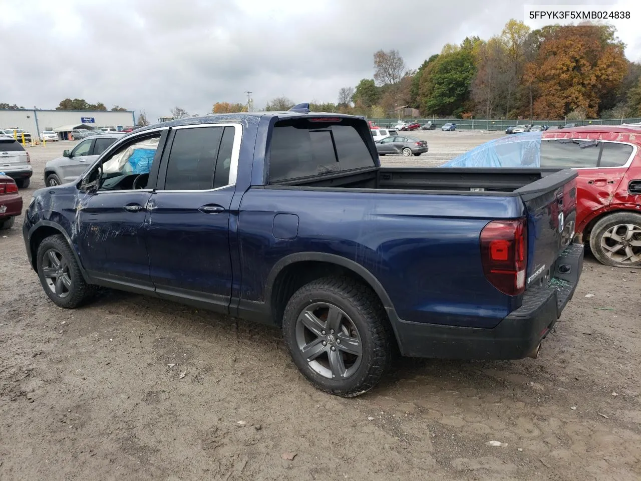 2021 Honda Ridgeline Rtl VIN: 5FPYK3F5XMB024838 Lot: 78313204