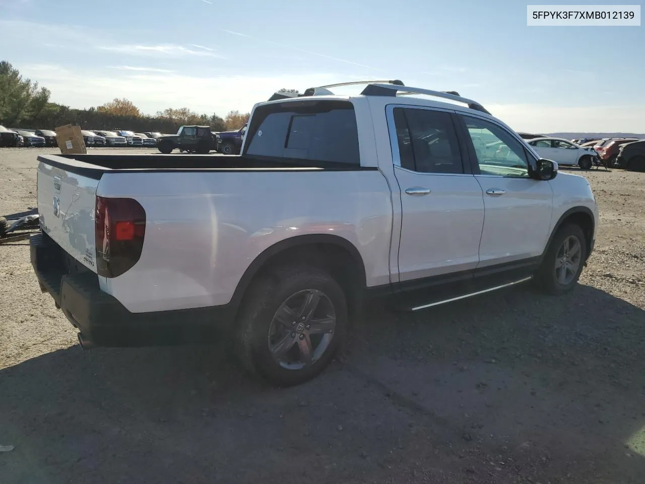 2021 Honda Ridgeline Rtl VIN: 5FPYK3F7XMB012139 Lot: 78420904