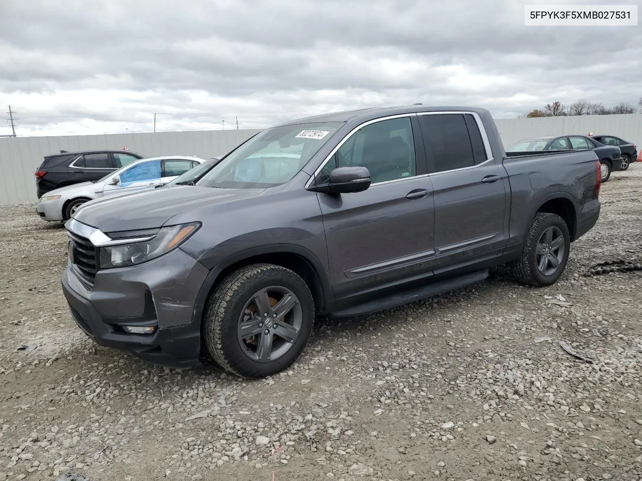 2021 Honda Ridgeline Rtl VIN: 5FPYK3F5XMB027531 Lot: 80272974