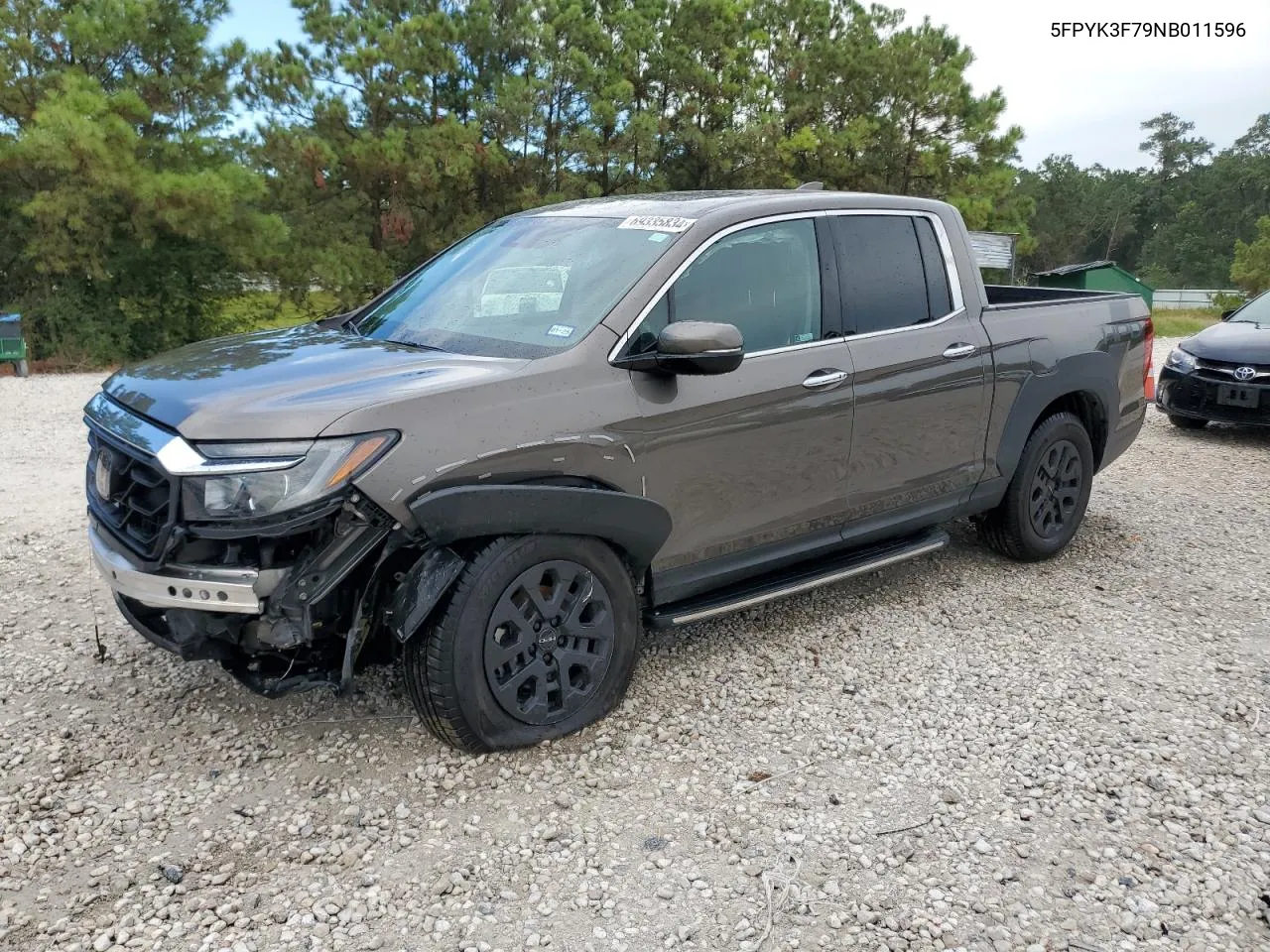 2022 Honda Ridgeline Rtl VIN: 5FPYK3F79NB011596 Lot: 69335834